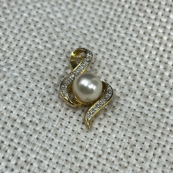 ✨ Vintage 14K Gold Akoya Pearl Pendant – 585 CSL Estate Jewelry - Picture 11 of 14